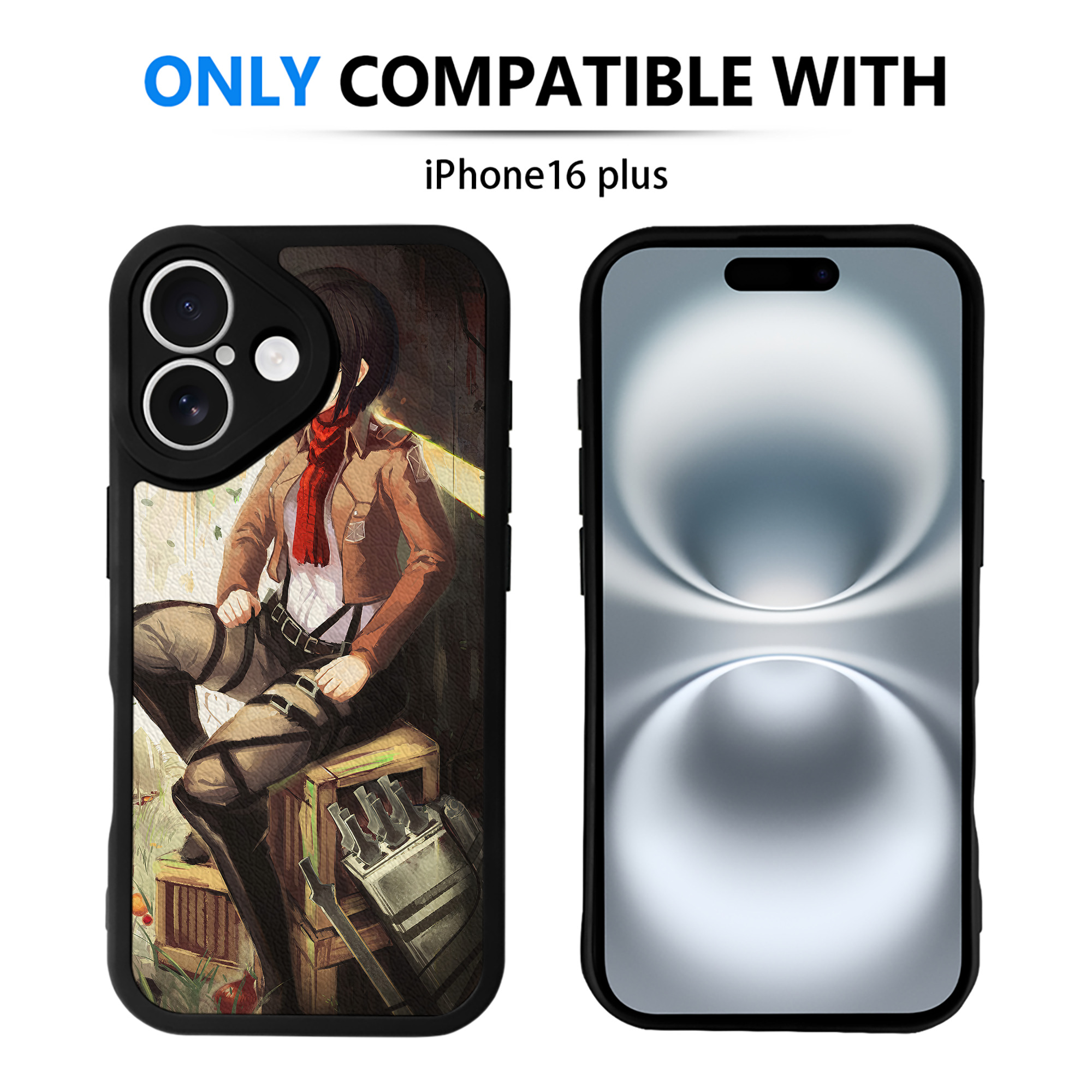 （画像用） 進撃の巨人 Attack on Titan 【iPhone 16シリーズ対応】シリコンスマホケース（レザー調） 材質：シリコン